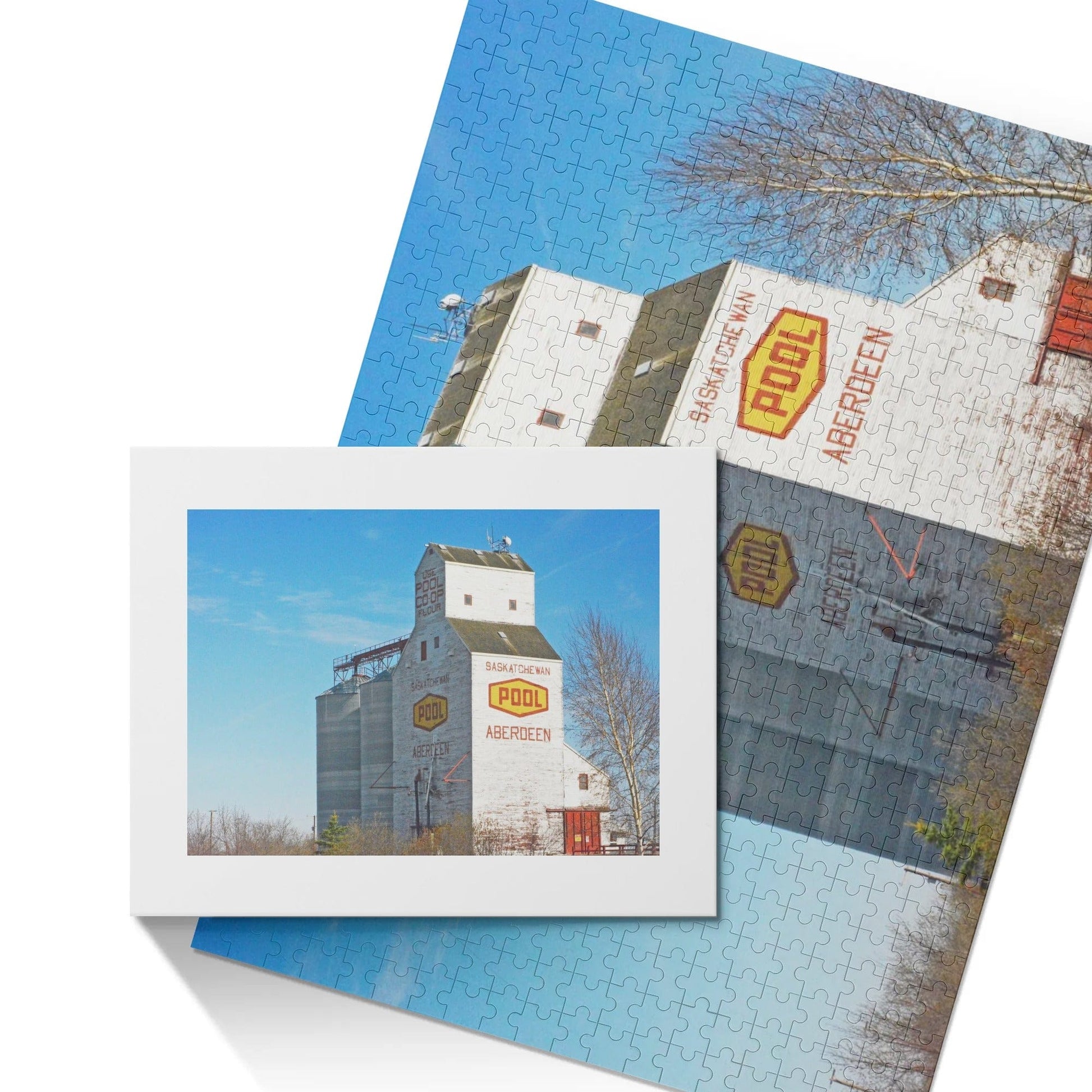 Canada Proud Jigsaw Puzzle Series: Aberdeen, Saskatchewan Grain Elevator (500 Pcs)  Pioneer Kitty Market   