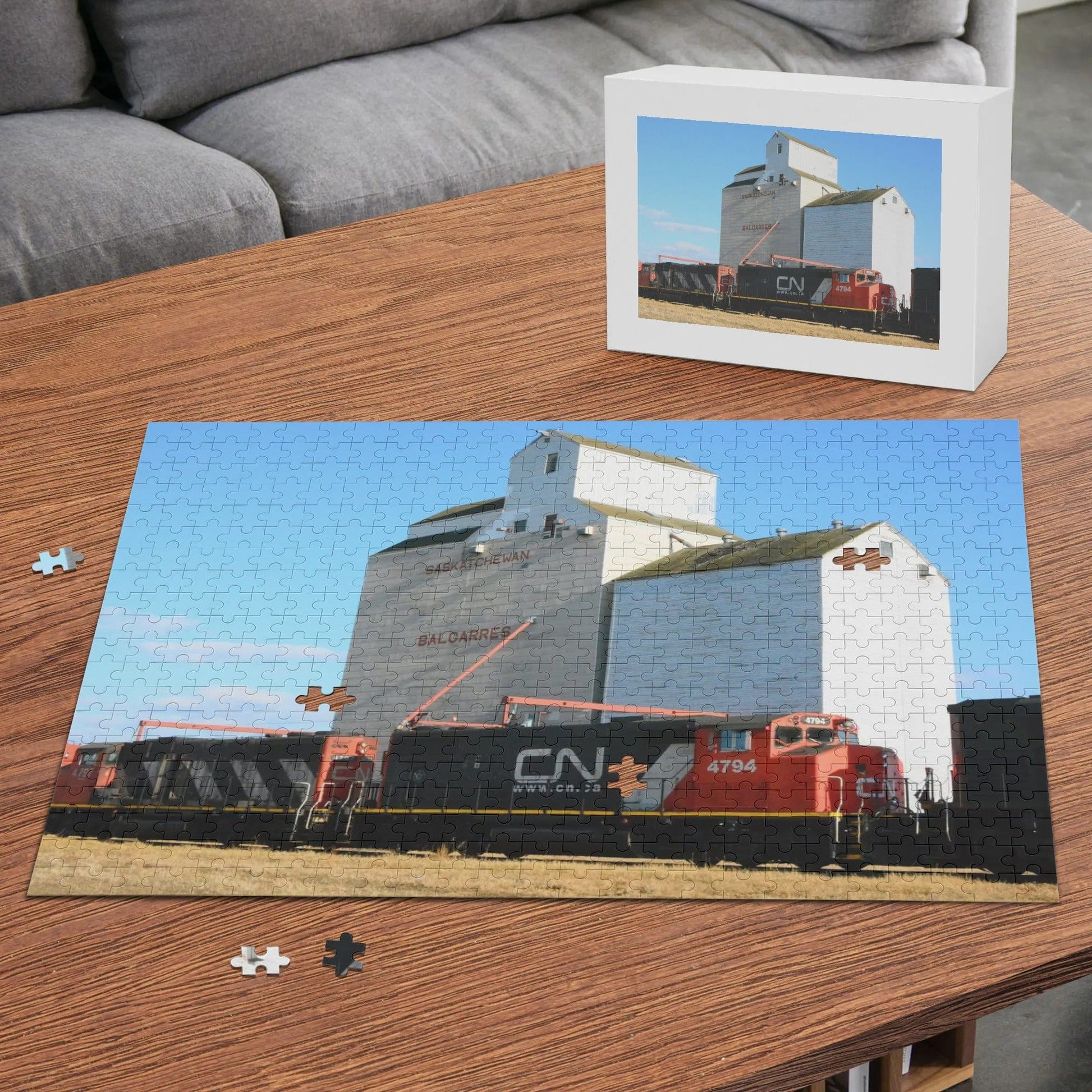 Canada Proud Jigsaw Puzzle Series: Balcarres, Saskatchewan Grain Elevator (500 Pcs)  Pioneer Kitty Market   