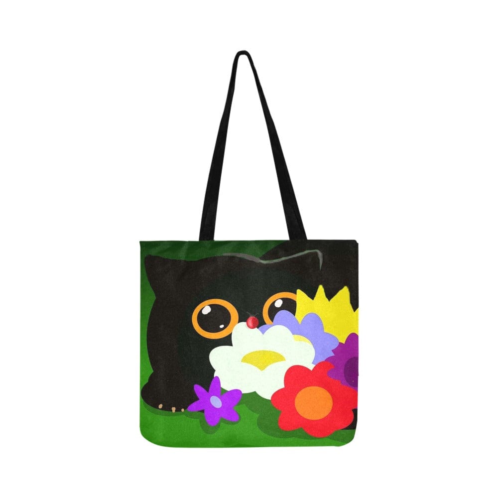 Flower Cat Lightweight Shopping Tote Bag Bags Pioneer Kitty Market ONESIZE  