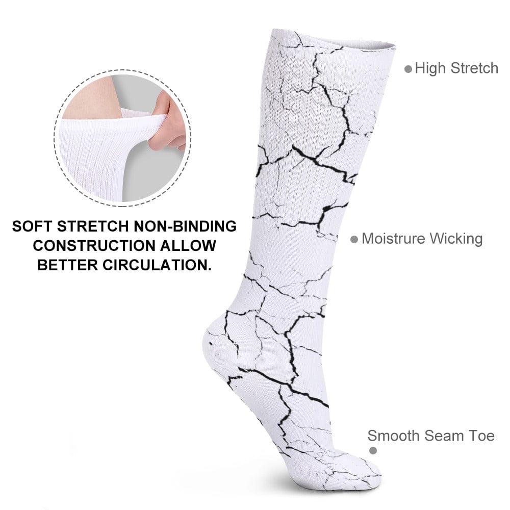 All Cracked Up Breathable Stocking Socks (Pack of 5) unisex white socks Pioneer Kitty Market ONE SIZE  