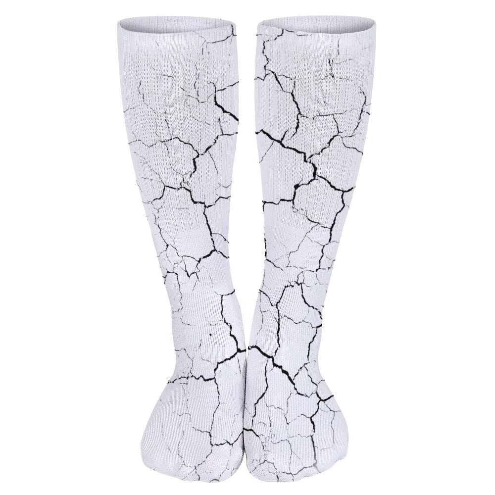 All Cracked Up Breathable Stocking Socks (Pack of 5) unisex white socks Pioneer Kitty Market   