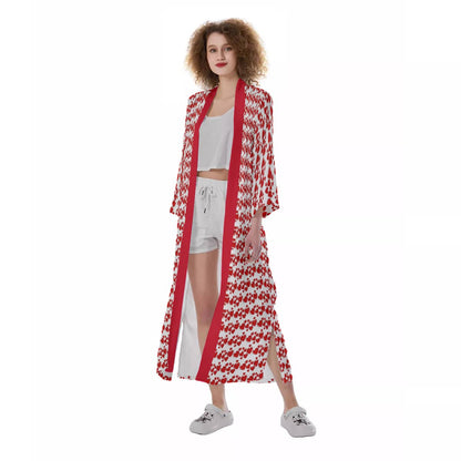 Kimono Long Robe - Dancing Hearts Bathrobes Pioneer Kitty Market   