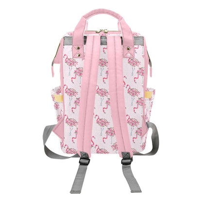 Rosy Flamingo Multifunctional Diaper Backpack Bag Diaper Backpack (1688) Pioneer Kitty Market   