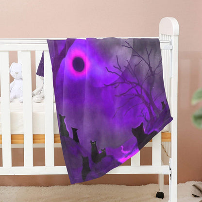 Purple Haze Cats Minky Soft Baby Blanket Baby Blanket 30"x40" Pioneer Kitty Market   
