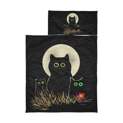 Night Cats Kid's Sleeping Bag Blankets Pioneer Kitty Market   