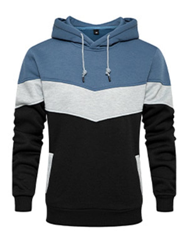 Men's Color Contrast Hoodie Sweatshirt  Pioneer Kitty Market   