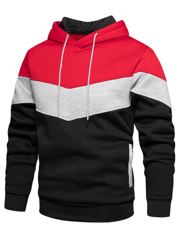 Men's Color Contrast Hoodie Sweatshirt  Pioneer Kitty Market   