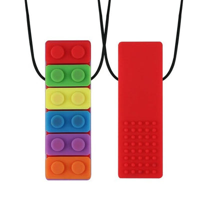 Sensory Chew Teether Toy Necklace for Babies  Pioneer Kitty Market Red 2  