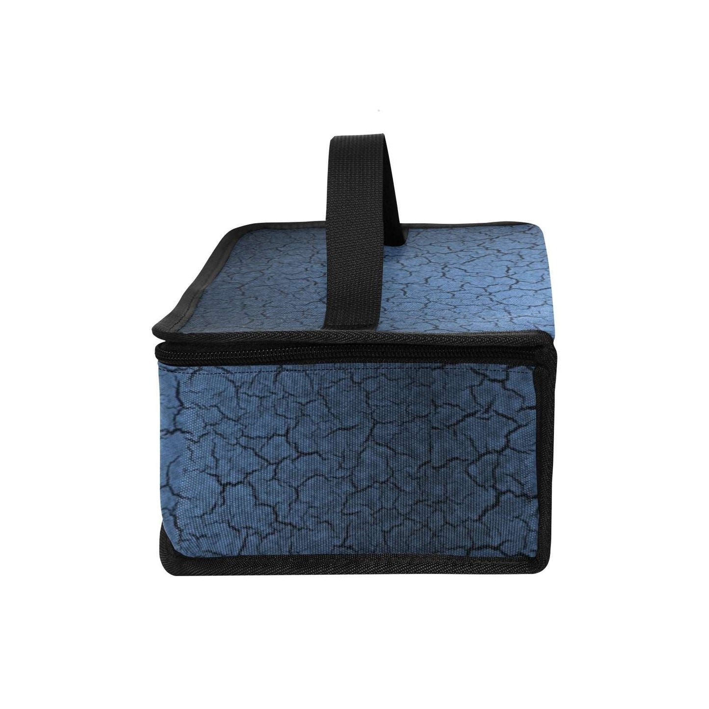 Blue Cracks Insulated Lunch Tote Portable Insulated Lunch Bag (1727) Pioneer Kitty Market   