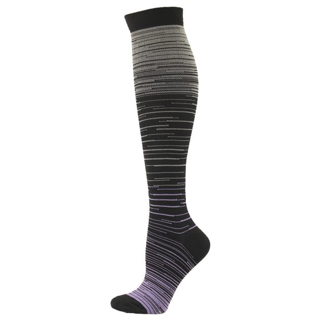 Men and Women Gradient Color Design Compression Socks  Pioneer Kitty Market 7 S/M (42-44) 
