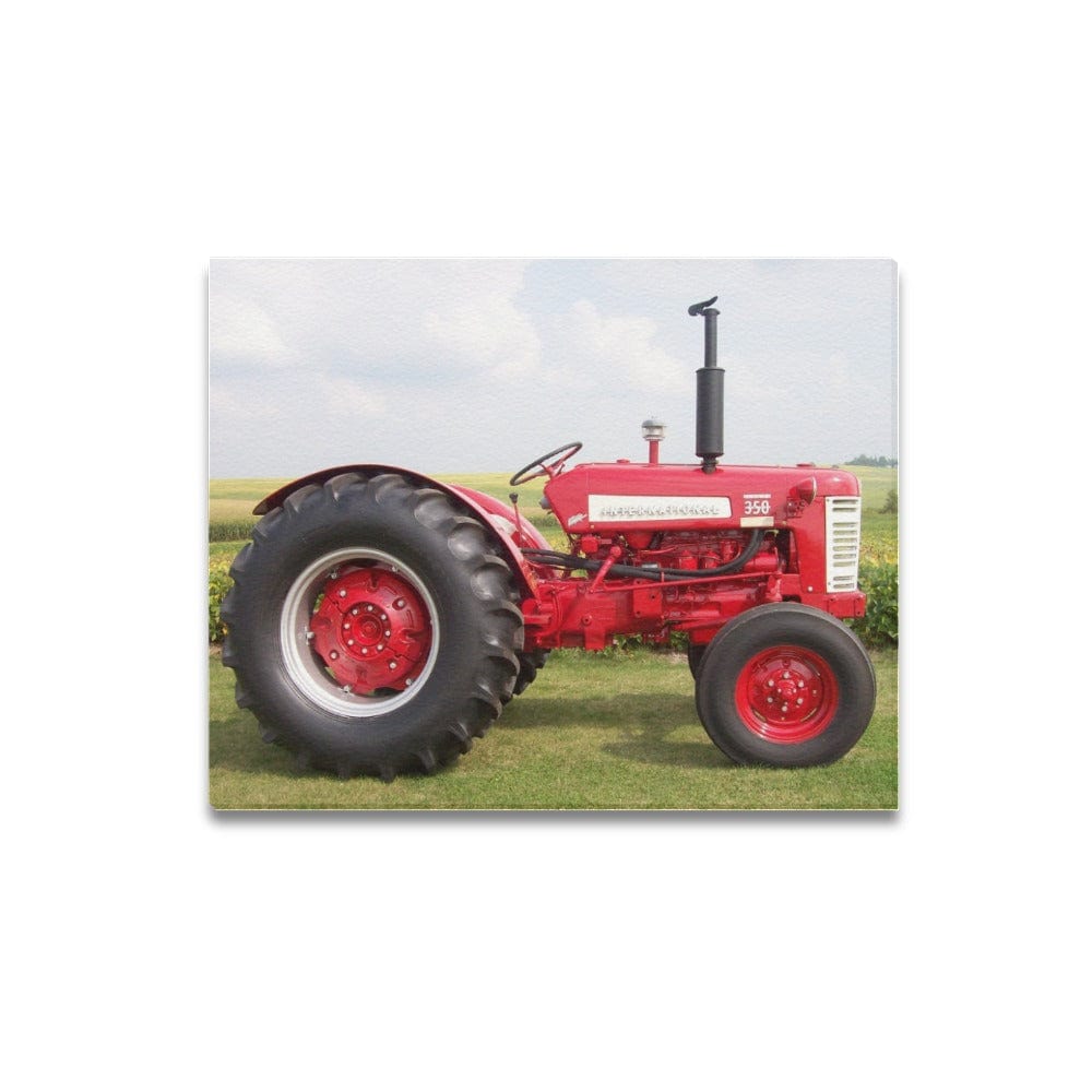 Red Internatonal Tractor Canvas Print (20x16)  Inkedjoy 20x16  