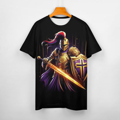 Men's Bold Templar Warrior Cotton T-shirt Shirts & Tops Pioneer Kitty Market S Black 