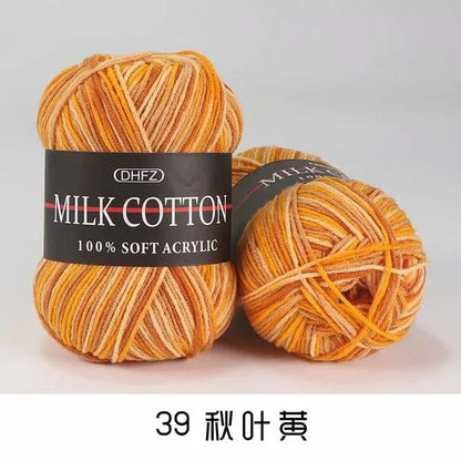 Pretty Colors Cotton Wool Yarn  Pioneer Kitty Market Oh So Orange 110 meters, 