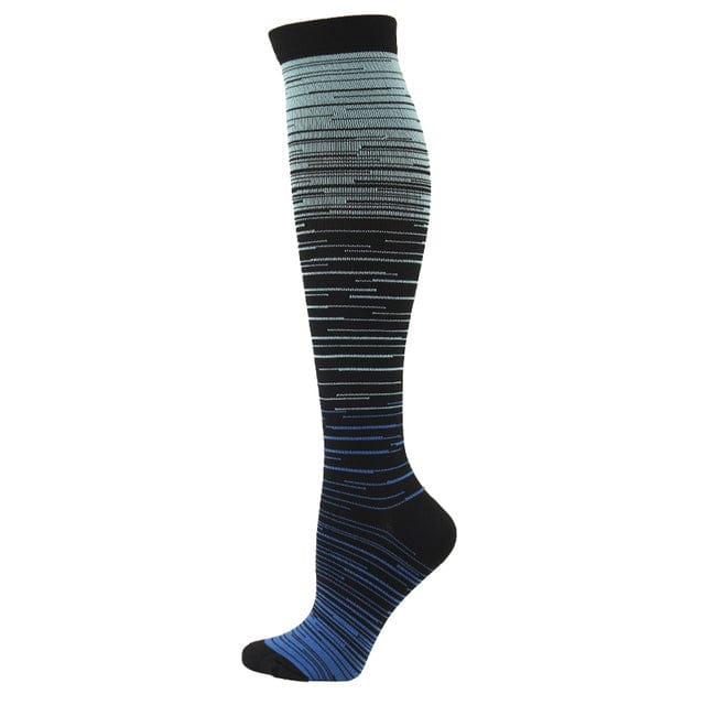 Men and Women Gradient Color Design Compression Socks  Pioneer Kitty Market 6 L/XL (50-52) 