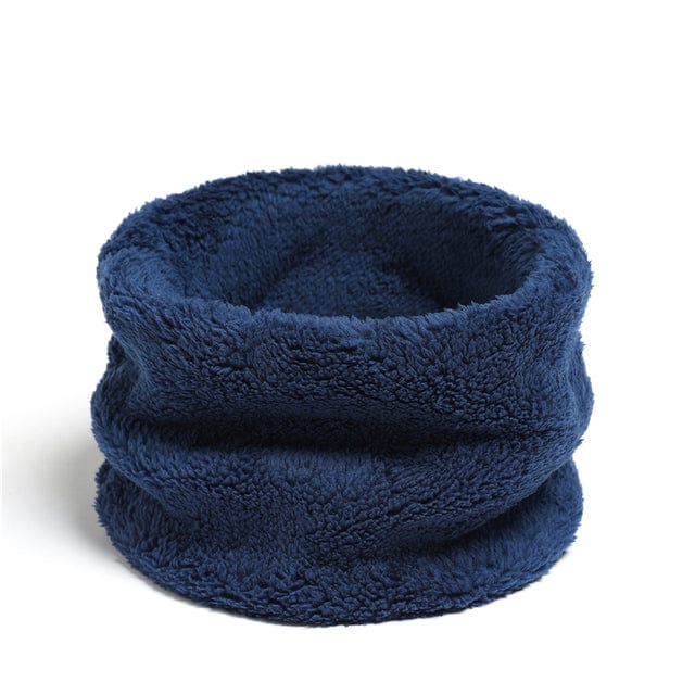 Women's Cashmere Soft & Plush Solid Color Thick Collar Scarf  Pioneer Kitty Market Blue  