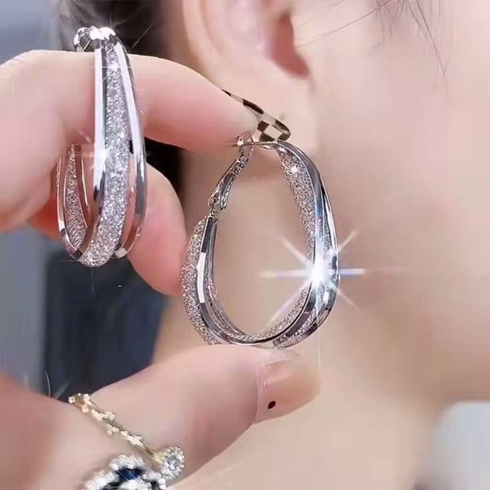 Women's Fashionable Oval Earrings