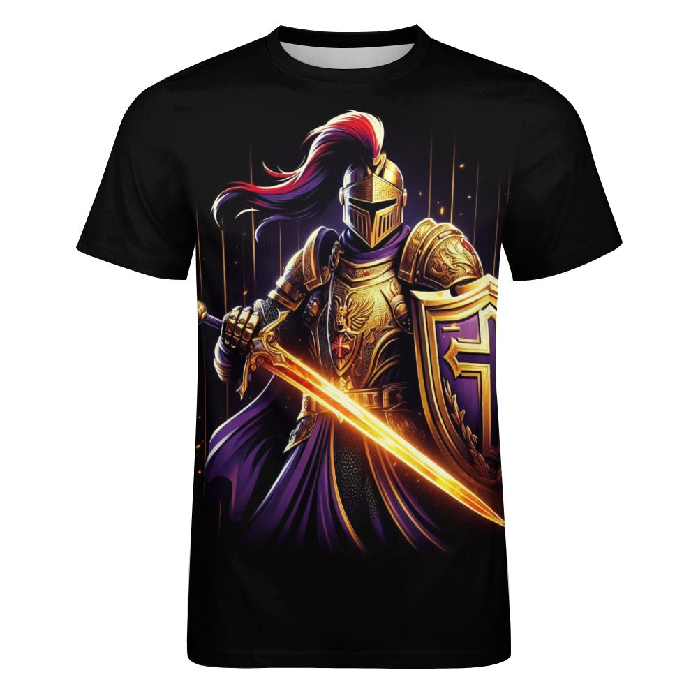 Men's Bold Templar Warrior Cotton T-shirt Shirts & Tops Pioneer Kitty Market   