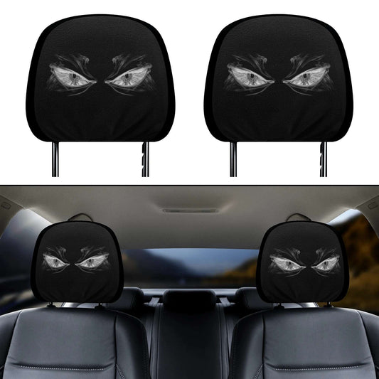 Angry Eyes Car Headrest Covers