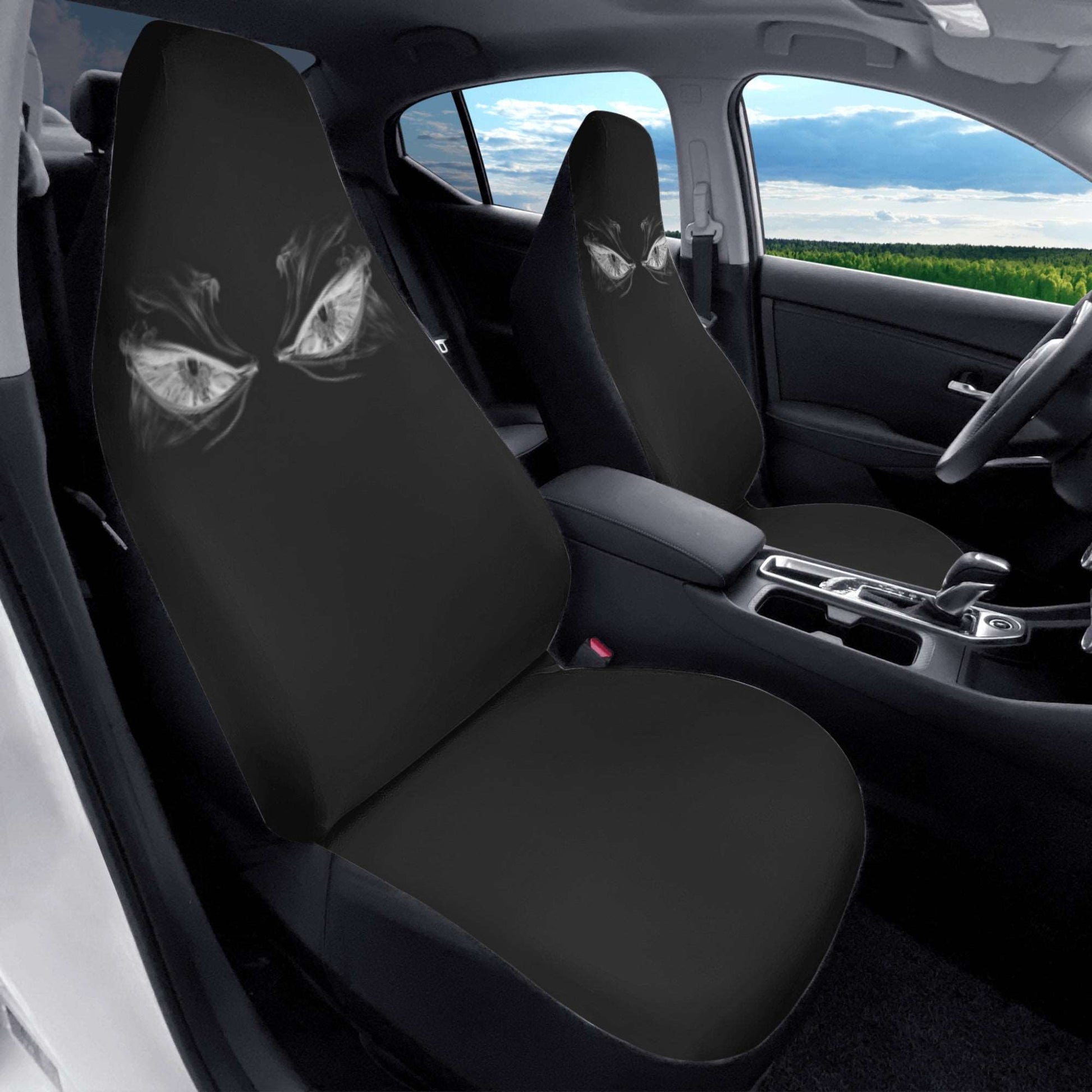Angry Eyes 2PC Car Seat Covers