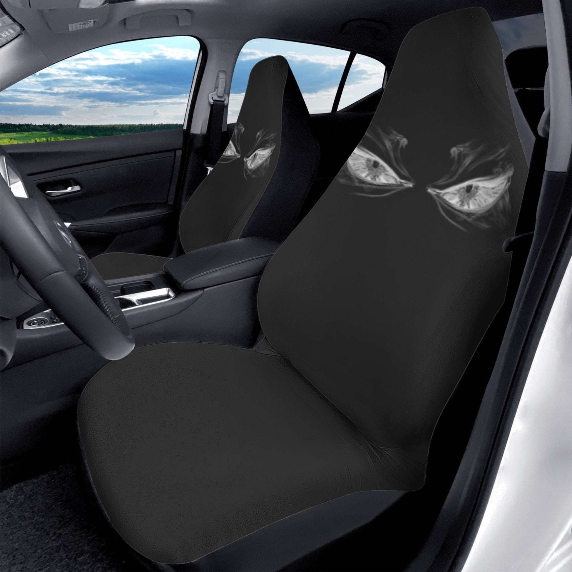 Angry Eyes 2PC Car Seat Covers