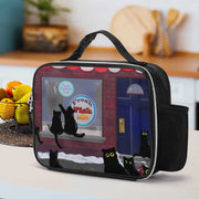 Fish Market Cats Leather Lunch Bag