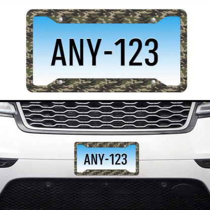 Camouflage License Plate Frame  popcustoms   