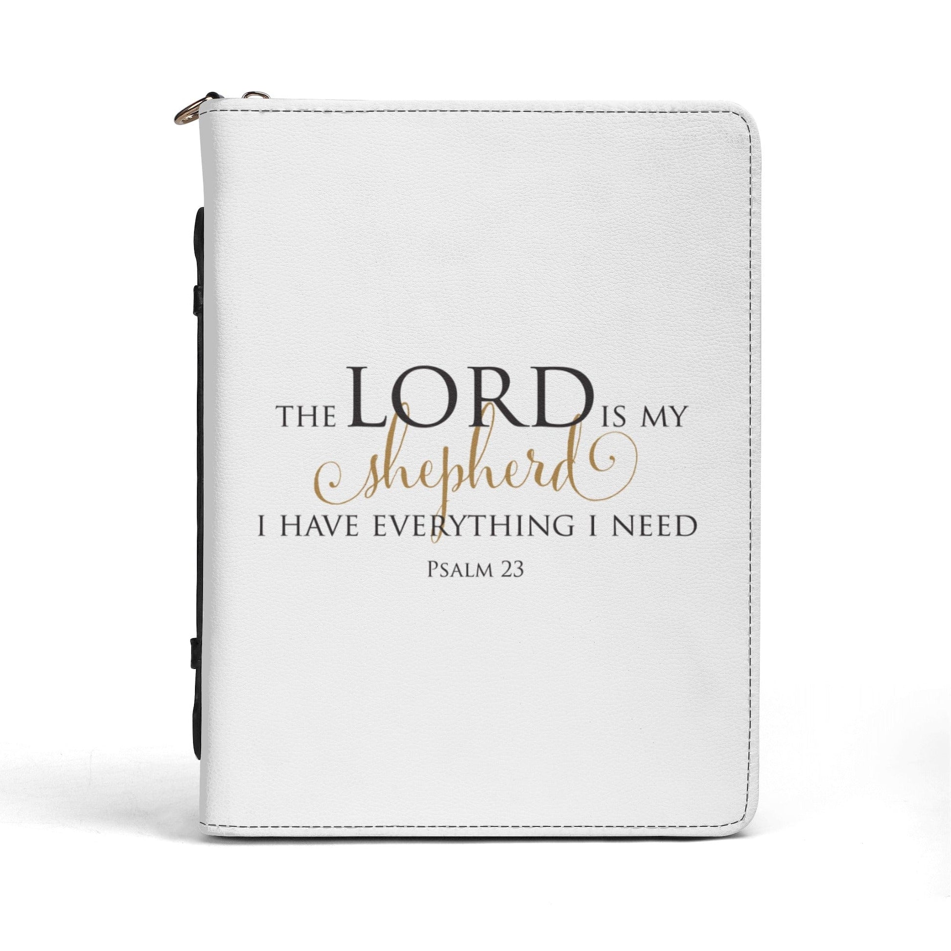 Lord Is My Shepherd PU Leather Bible Book Cover with Pocket  POP Customs M (9.4x6.7x1.6) 6 
