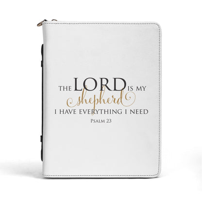 Lord Is My Shepherd PU Leather Bible Book Cover with Pocket  POP Customs M (9.4x6.7x1.6) 6 