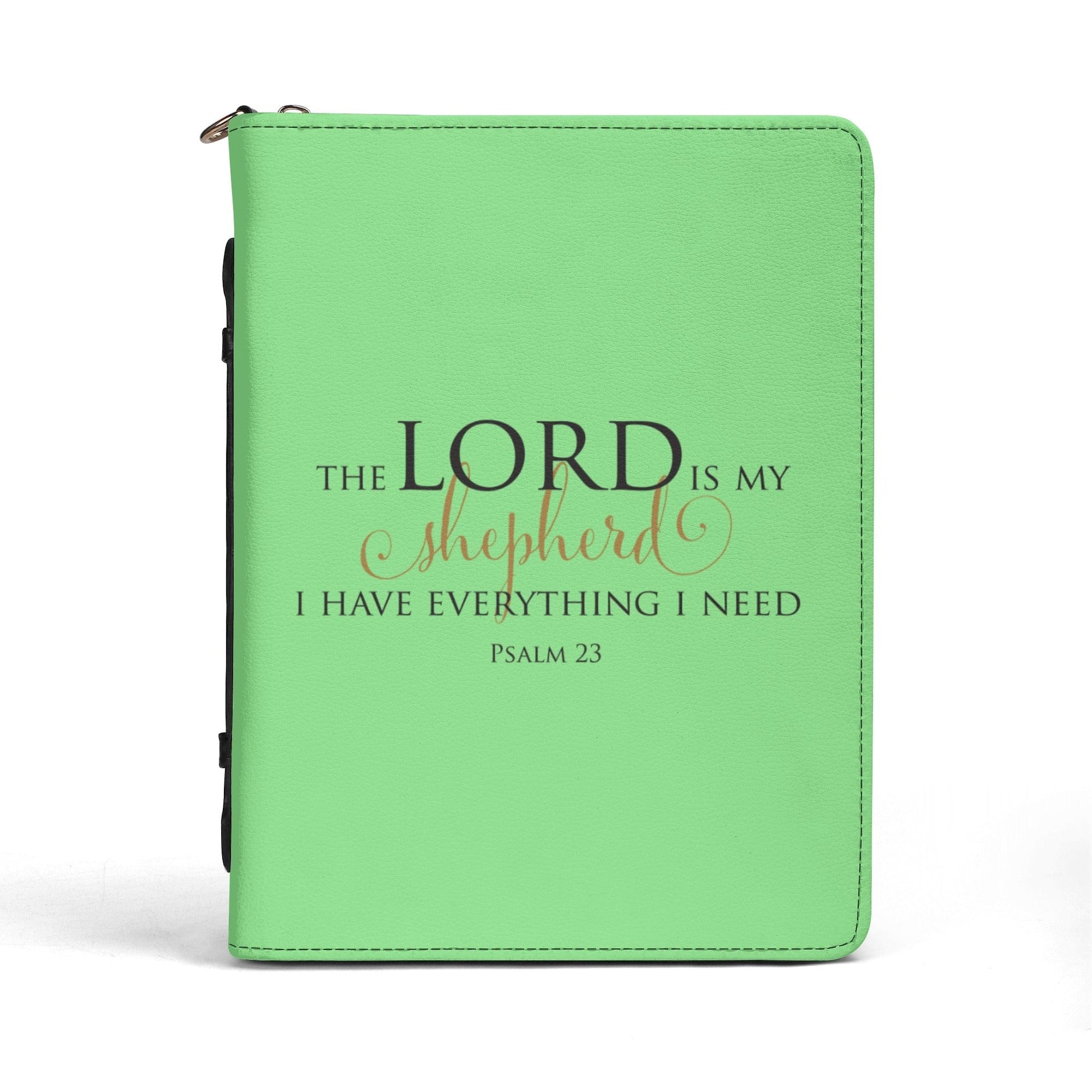 Lord Is My Shepherd PU Leather Bible Book Cover with Pocket  POP Customs M (9.4x6.7x1.6) 5 