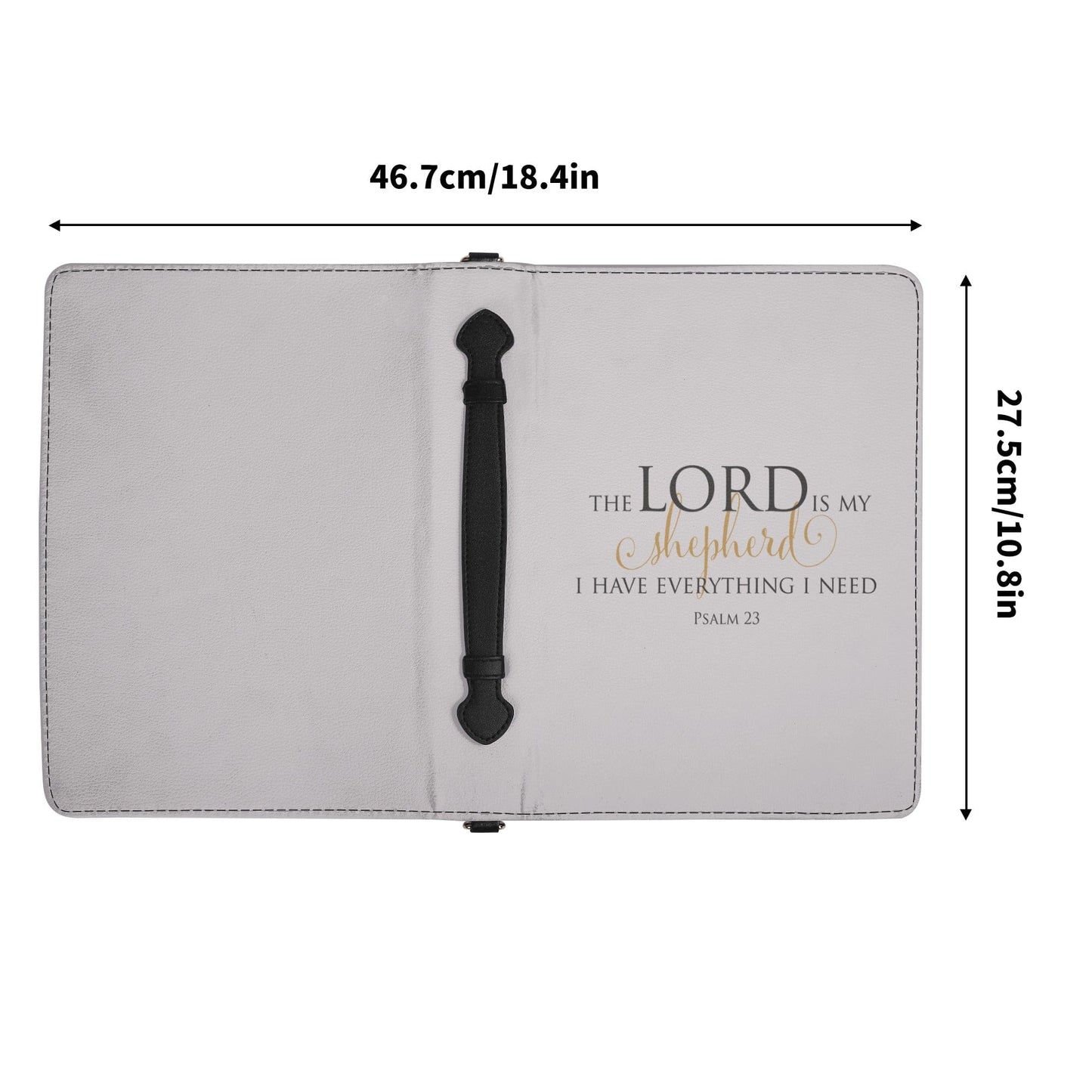 Lord Is My Shepherd PU Leather Bible Book Cover with Pocket