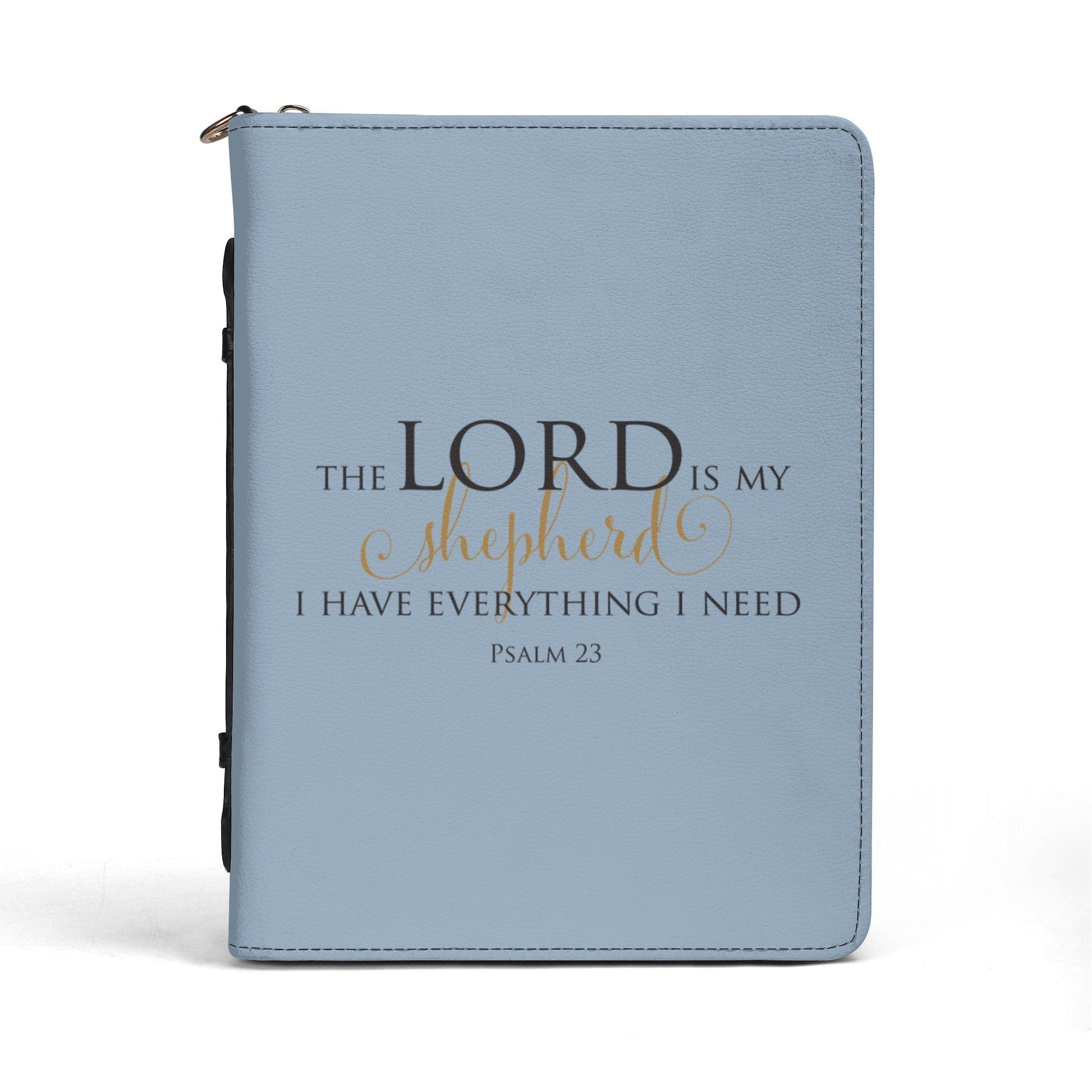 Lord Is My Shepherd PU Leather Bible Book Cover with Pocket  POP Customs M (9.4x6.7x1.6) 1 