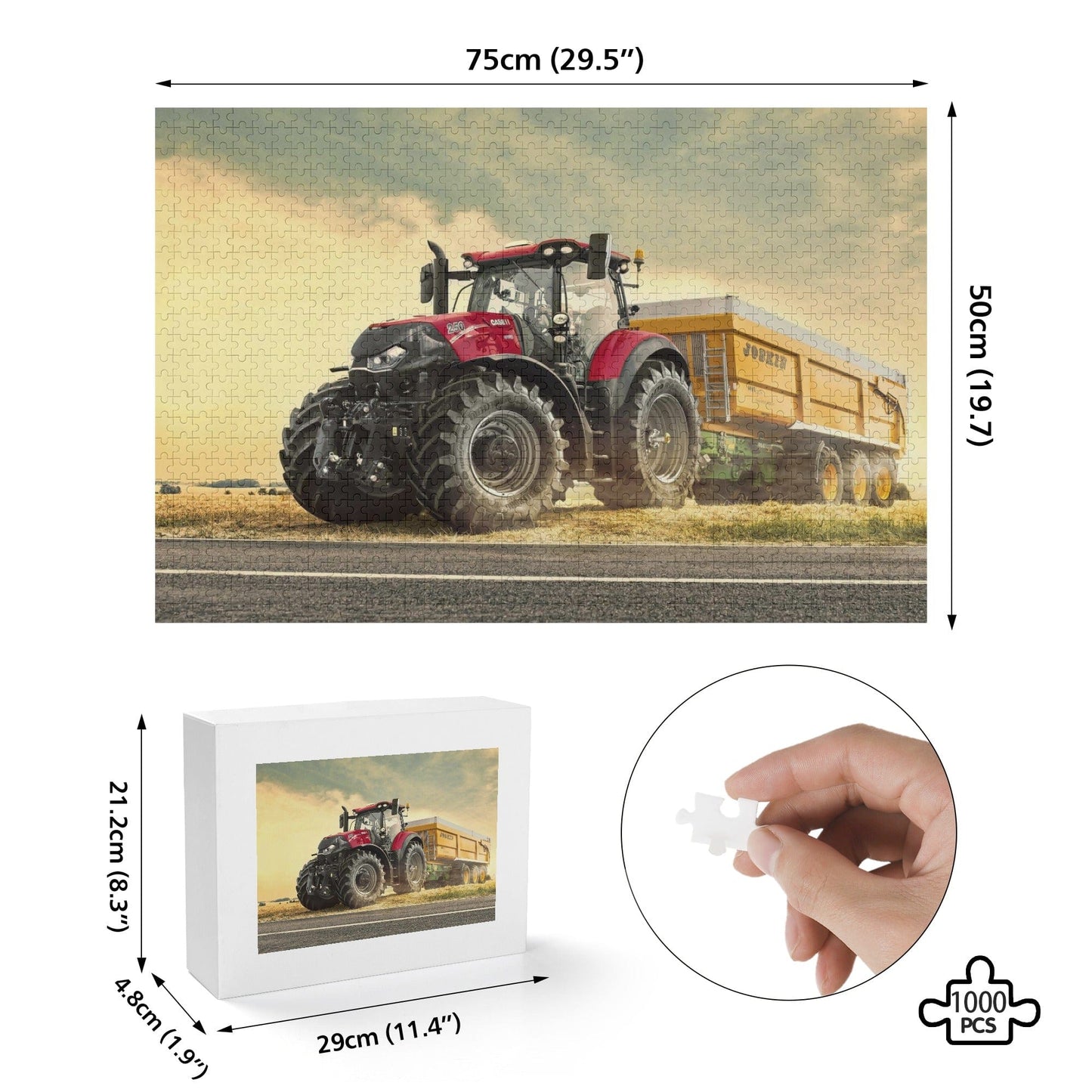 Appreciating Farmers Jigsaw Puzzle Series: Case Tractor at Work (1000 Pcs)