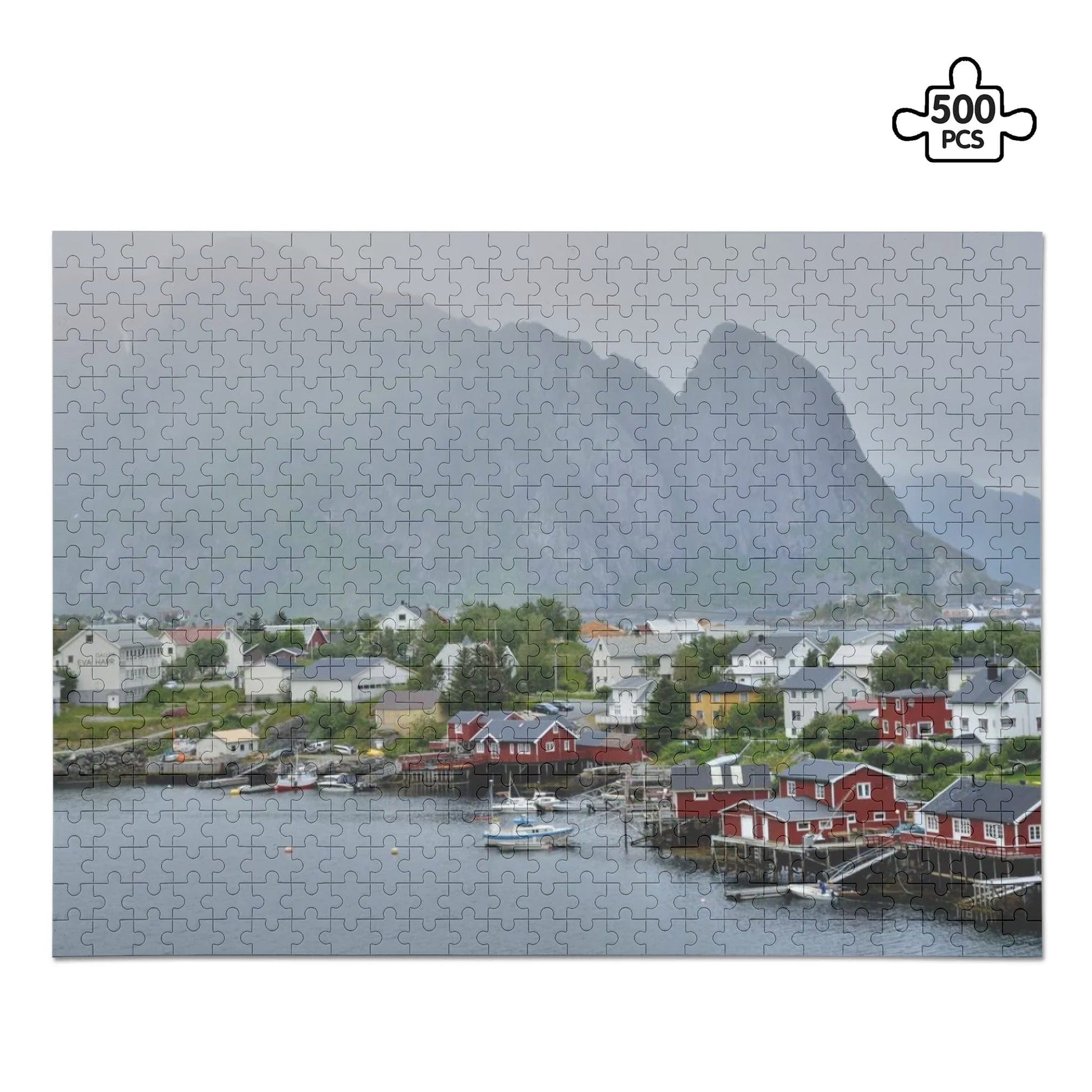 Lufoten Norway Waterfront 500-pc Jigsaw Puzzle  Pioneer Kitty Market Default Title  