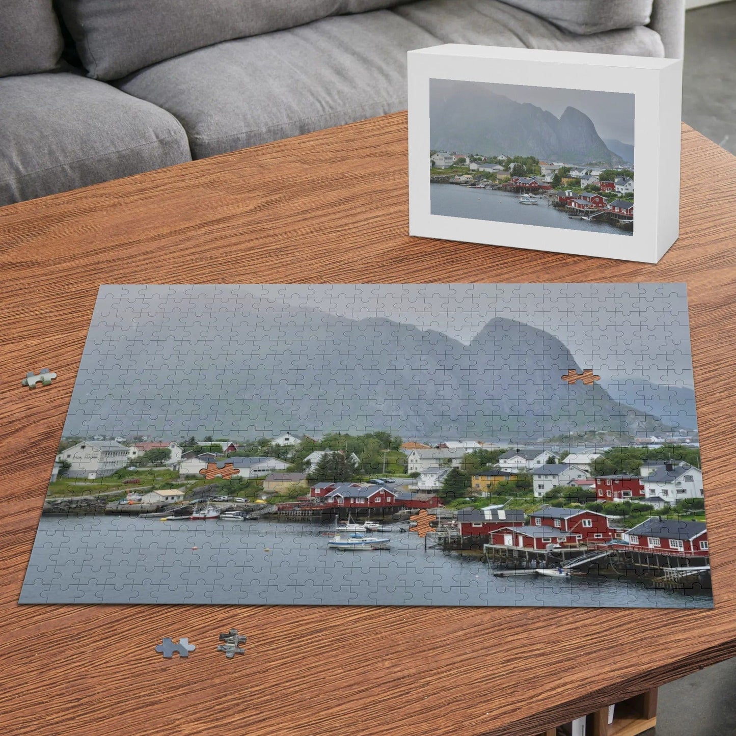 Lufoten Norway Waterfront 500-pc Jigsaw Puzzle