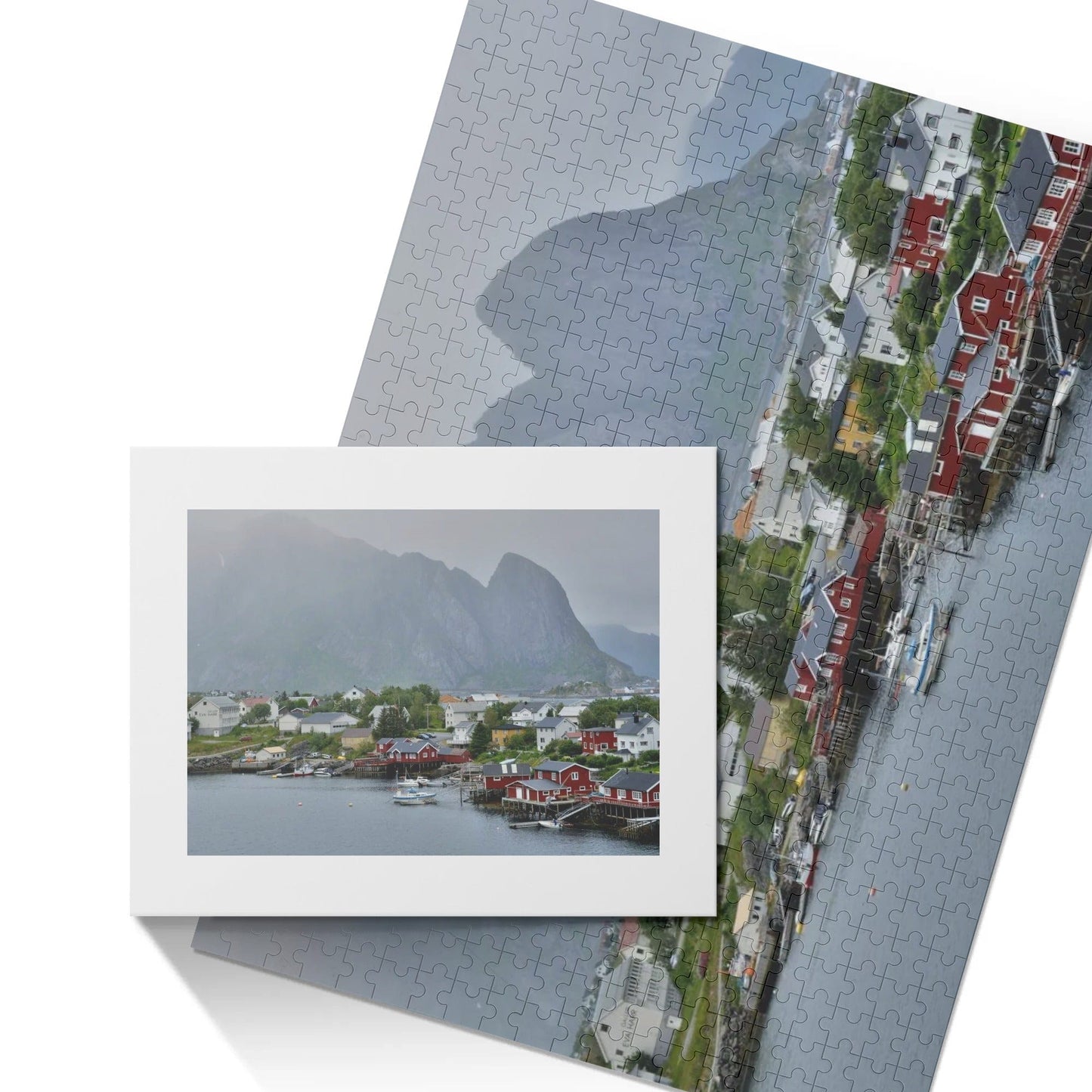 Lufoten Norway Waterfront 500-pc Jigsaw Puzzle  POP Customs   