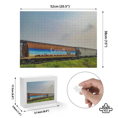 Canada Proud Jigsaw Puzzle Series: CN Railcar Mural (500 Pcs)  popcustoms   