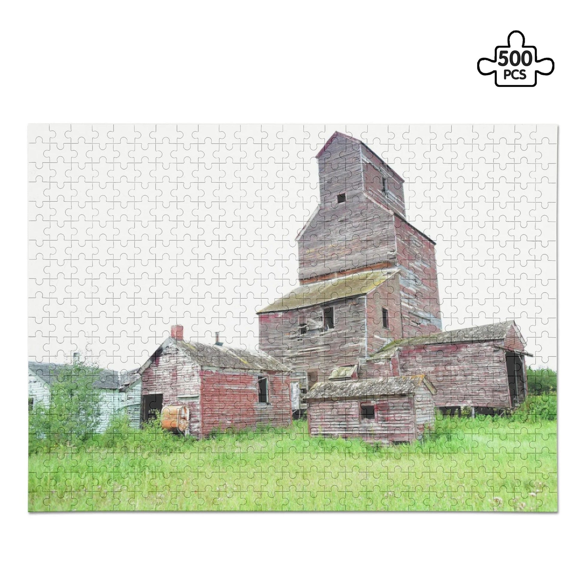 Canada Proud Jigsaw Puzzle Series: Abandoned Grain Elevator (500 Pcs)  POPCustoms Default Title  