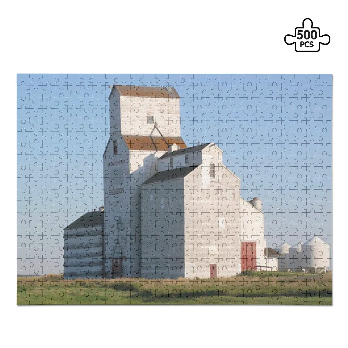 Canada Proud Jigsaw Puzzle Series: Benson Saskatchewan Grain Elevator (500 Pcs)  Pioneer Kitty Market Default Title  
