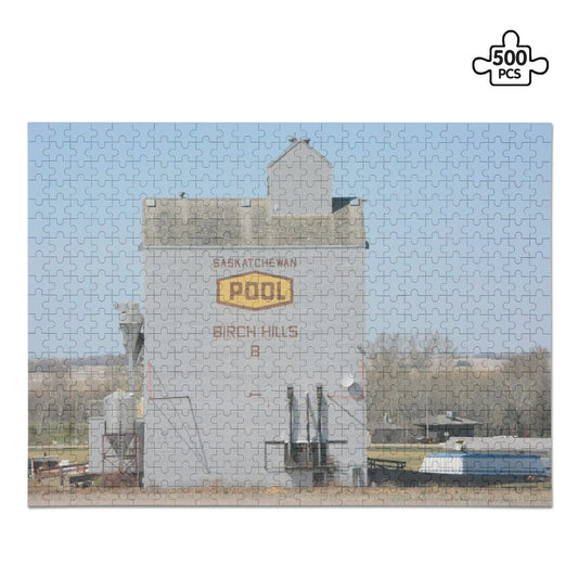 Canada Proud Jigsaw Puzzle Series (Saskatchewan Grain Elevator Edition): Birch Hills (500 Pcs)  Pioneer Kitty Market Default Title  