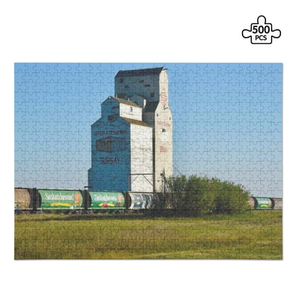 Canada Proud Jigsaw Puzzle Series: Birsay, Saskatchewan Grain Elevator (500 Pcs)  popcustoms Default Title  