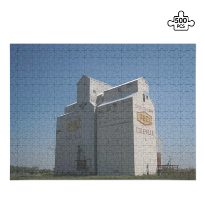 Canada Proud Jigsaw Puzzle Series: Coleville, Saskatchewan Grain Elevator (500 Pcs)  Pioneer Kitty Market Default Title  