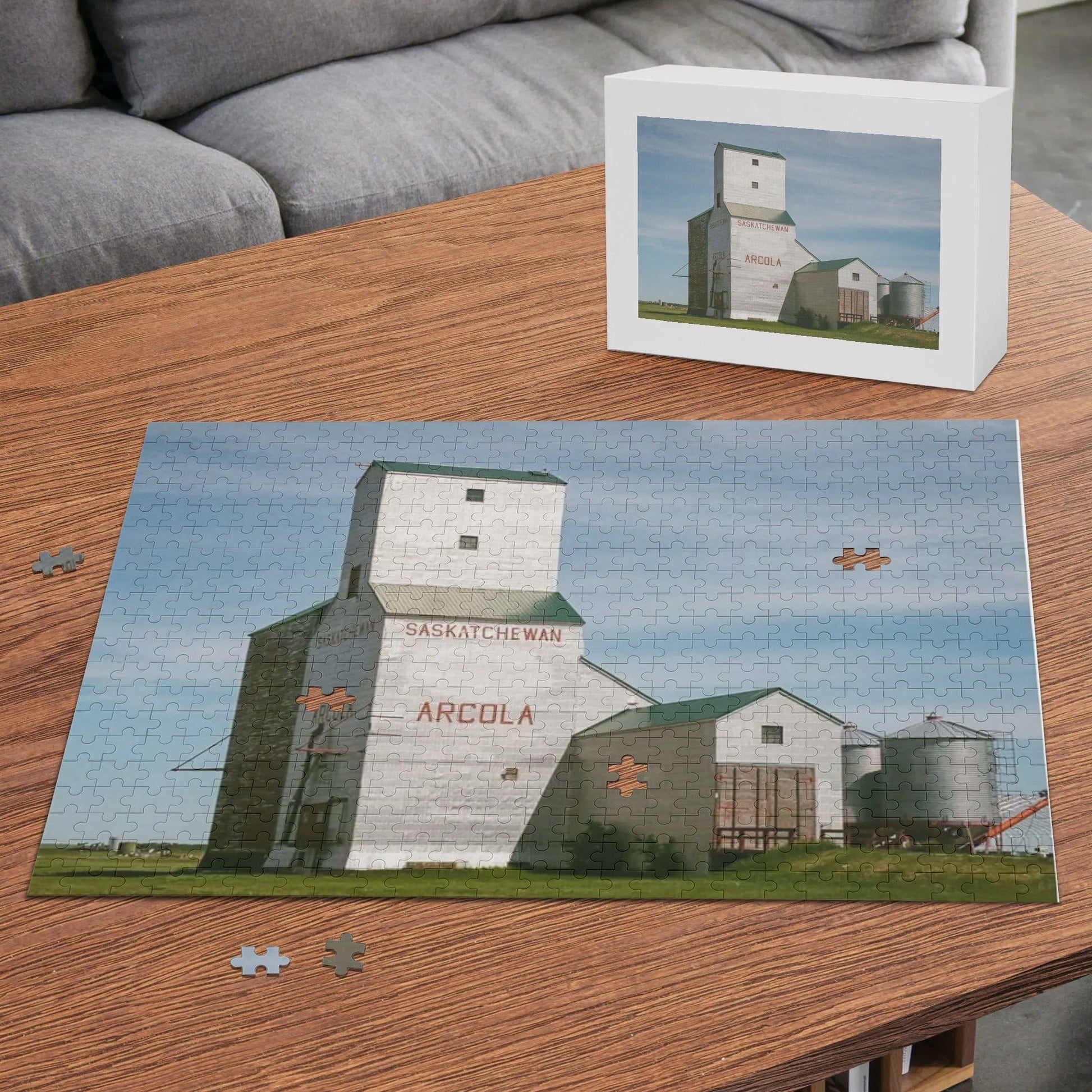 Canada Proud Jigsaw Puzzle Series: Arcola, Sasktchewan Grain Elevator (500 Pcs)  Pioneer Kitty Market   