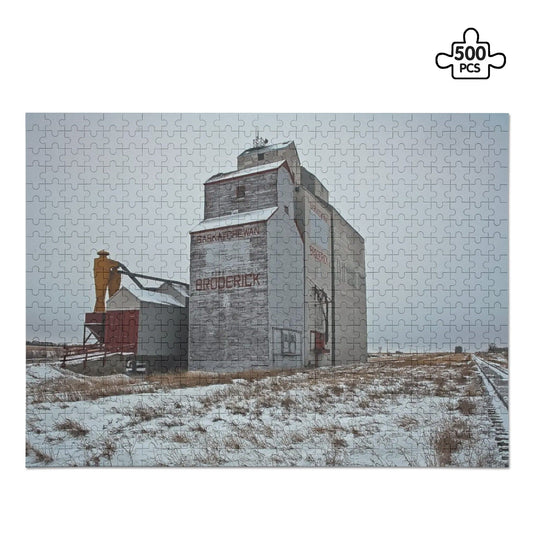 Canada Proud Jigsaw Puzzle Series (Saskatchewan Grain Elevator Edition): Broderick (500 Pcs)  Pioneer Kitty Market Default Title  
