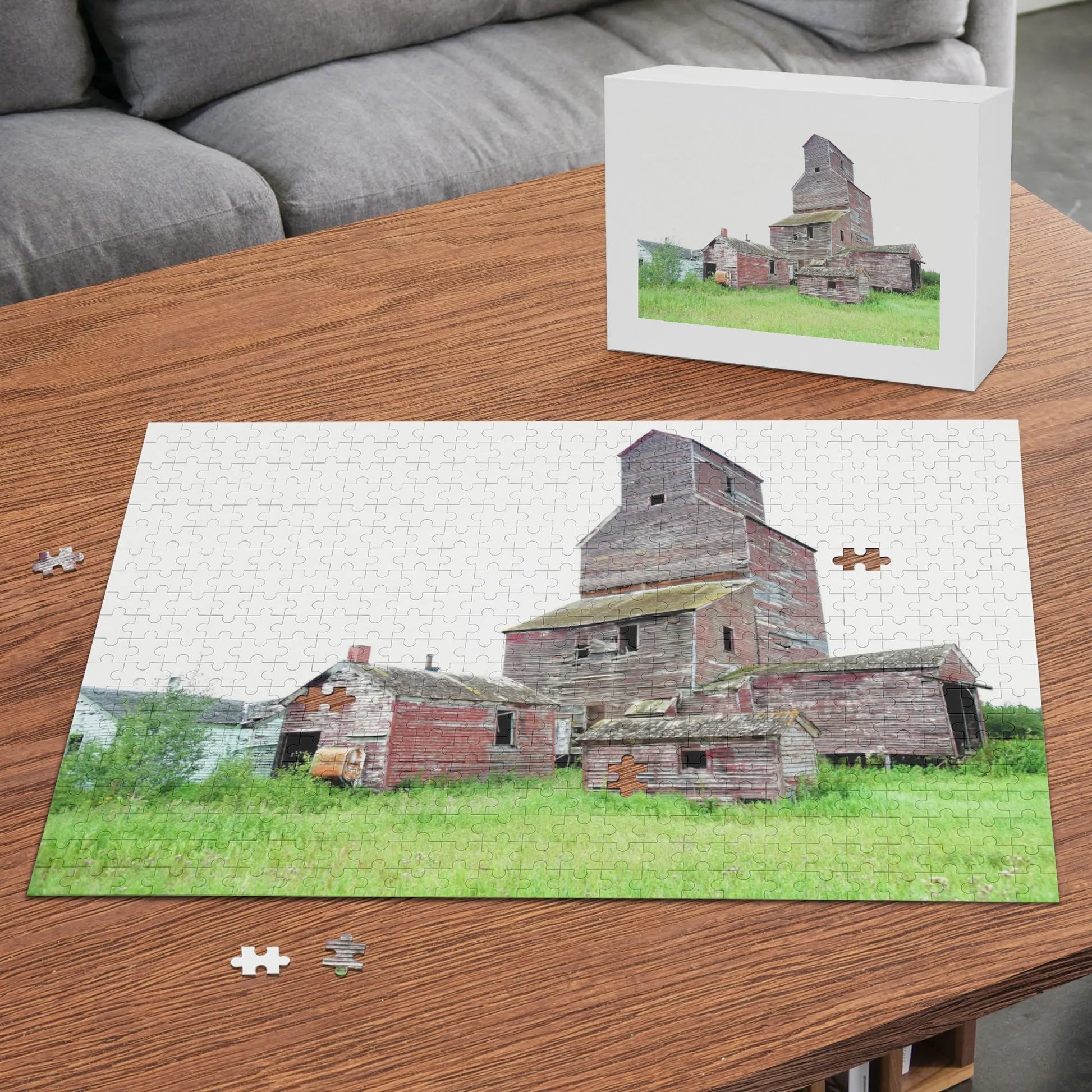 Canada Proud Jigsaw Puzzle Series: Abandoned Grain Elevator (500 Pcs) Puzzle Pioneer Kitty Market   