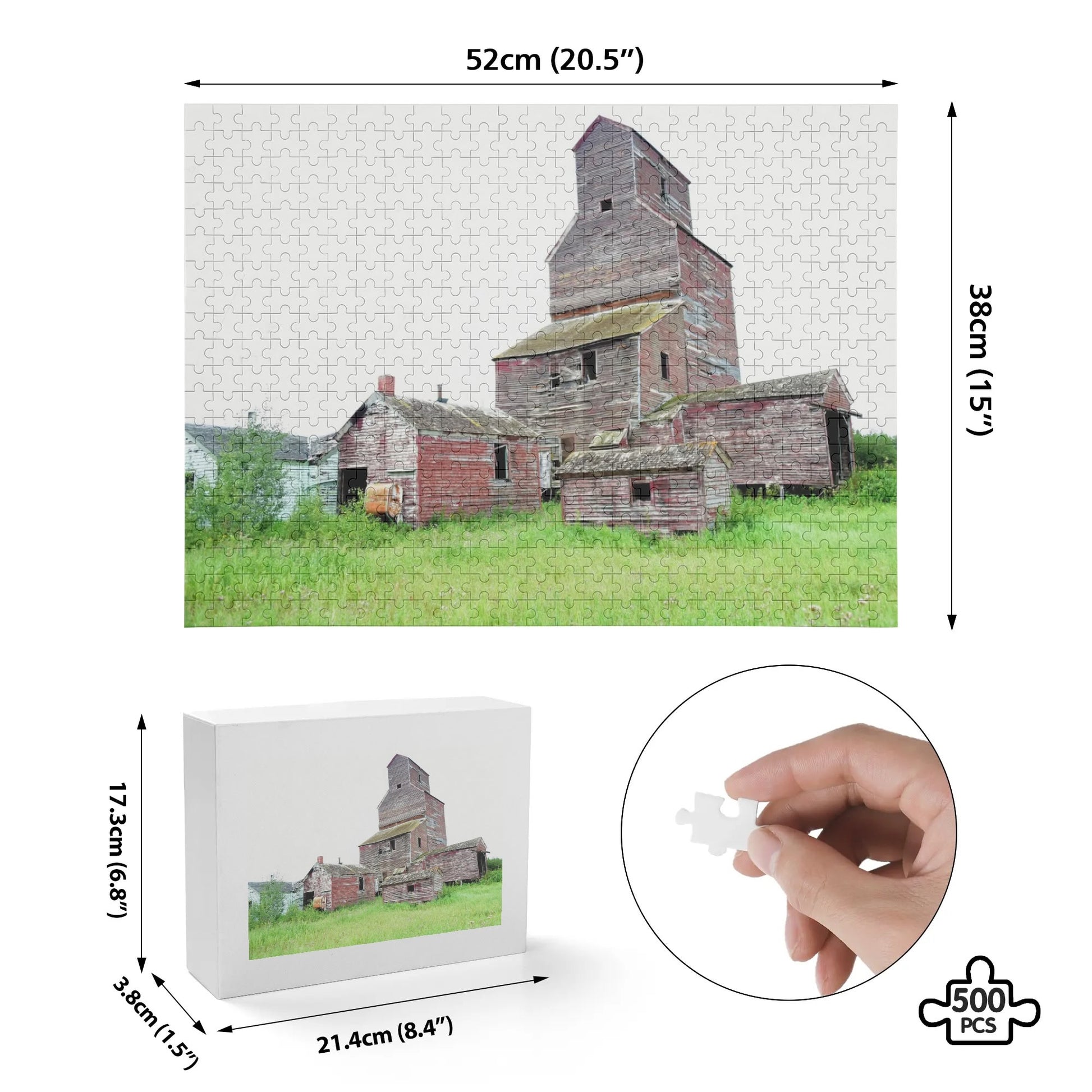 Canada Proud Jigsaw Puzzle Series: Abandoned Grain Elevator (500 Pcs) Puzzle Pioneer Kitty Market   