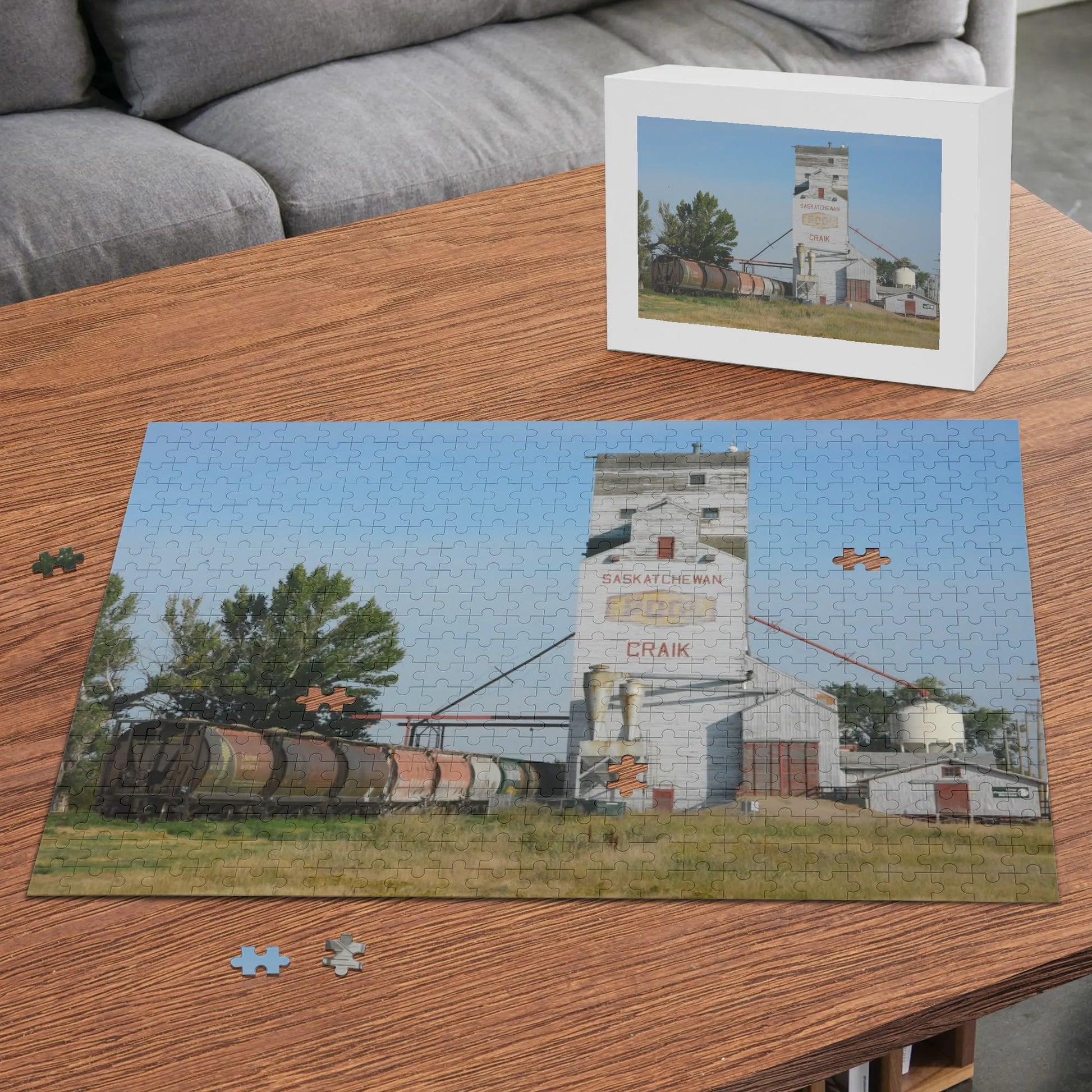 Canada Proud Jigsaw Puzzle Series (Saskatchewan Grain Elevator Edition): Craik (500 Pcs) Puzzle Pioneer Kitty Market   