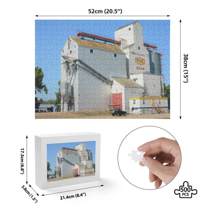 Canada Proud Picture Jigsaw Puzzle Series (Saskatchewan Grain Elevator Edition): Edam (500 Pcs) Puzzle Pioneer Kitty Market   