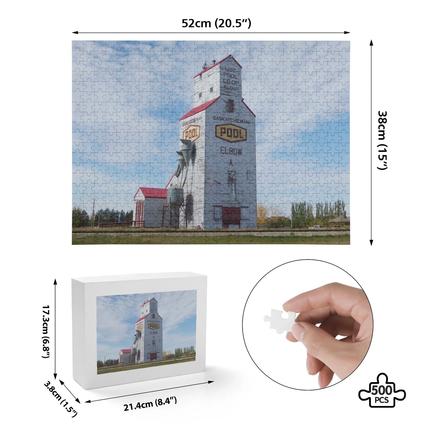 Canada Proud Jigsaw Puzzle Series (Saskatchewan Grain Elevator Edition): Elbow (500 Pcs) Puzzle Pioneer Kitty Market   