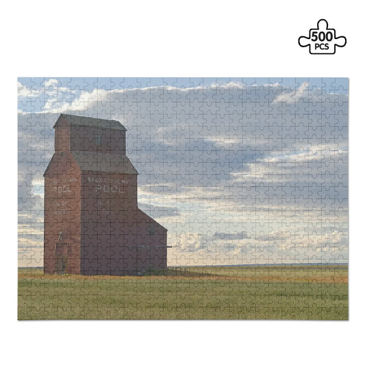 Canada Proud Jigsaw Puzzle Series (Saskatchewan Grain Elevator Edition): Lonely Grain Elevator (500 Pcs) Puzzle Pioneer Kitty Market Default Title  