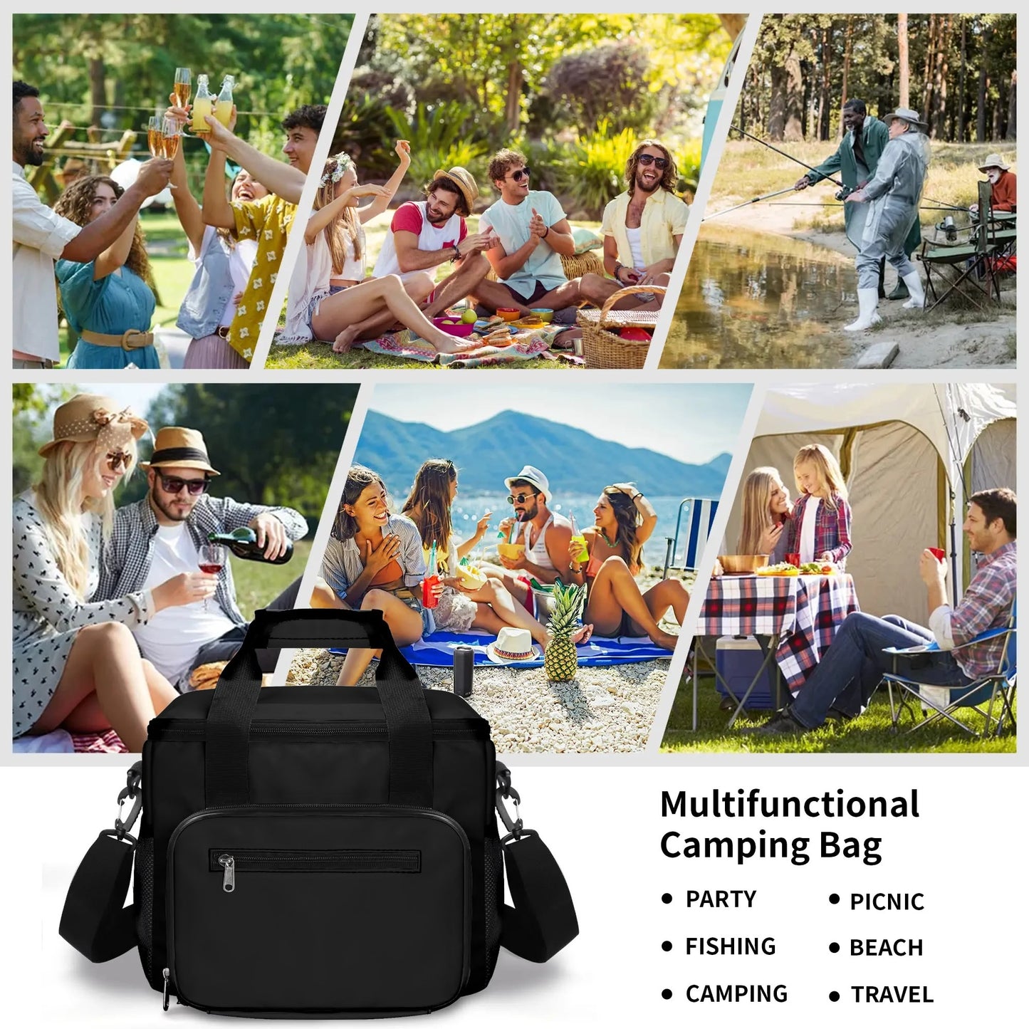 Insulated Multifunctional Leakproof Cooler Picnic Bag  Pioneer Kitty Market   